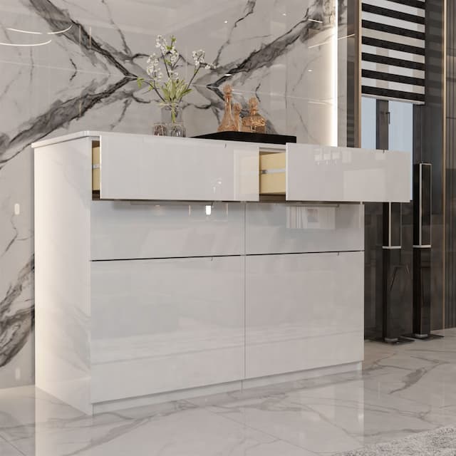 3+3 Chesters High Gloss Drawer 