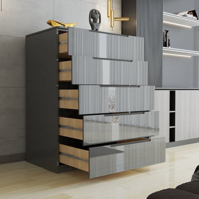 5 High Gloss Chest Drawer