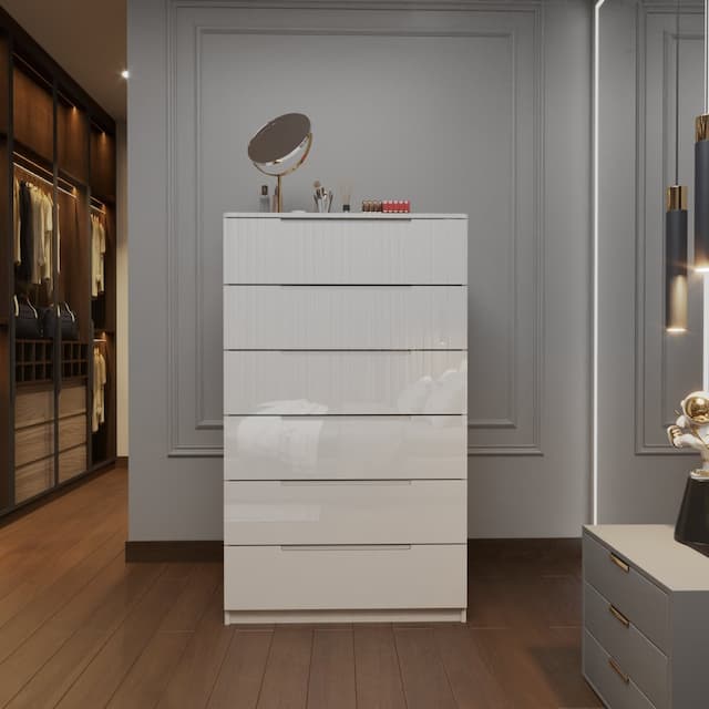 6 Drawer High Gloss 