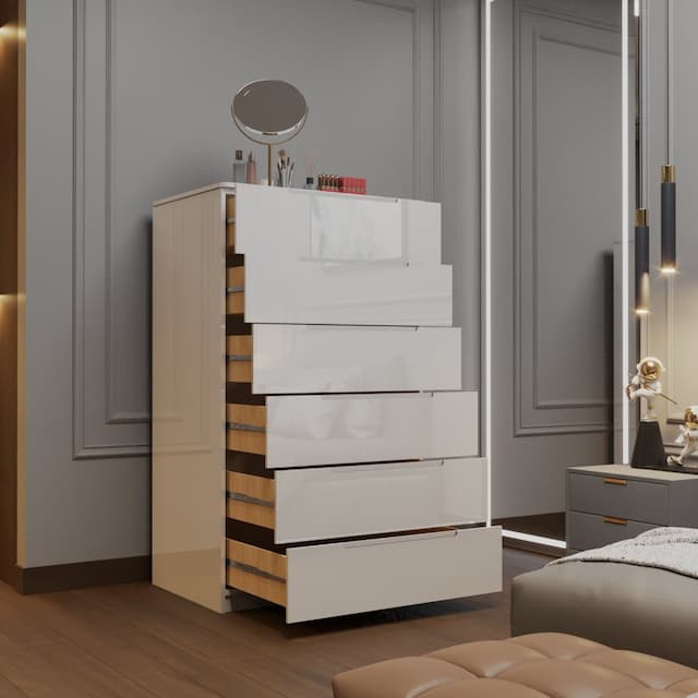 6 Drawer High Gloss 